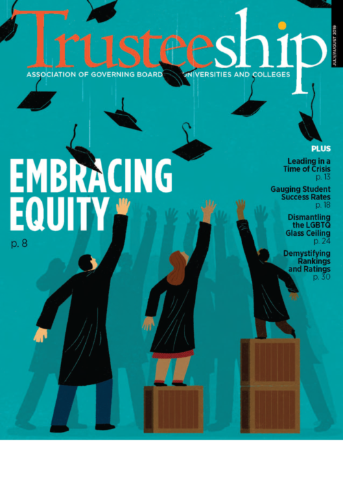AGB Trusteeship Magazine July/August 2019 with cover article "Embracing Equity"
