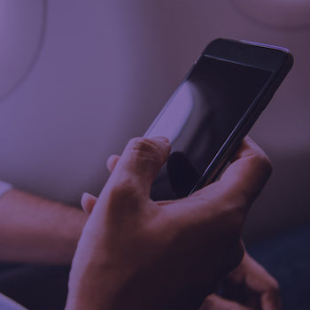 AGB Onboard Orientation with hand navigating on a phone screen