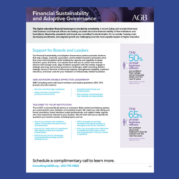 financial sustainability one-pager